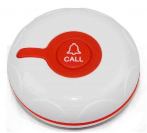 przywoływacz, przyciski przywołujące przycisk biały z czerwonym guzikiem
