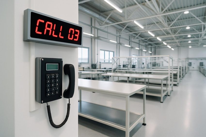 Systemy przywoławcze w halach produkcyjnych